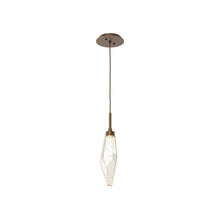 Load image into Gallery viewer, Rock Crystal LED Pendant Light in Flat Bronze/Amber (Small).
