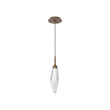Load image into Gallery viewer, Rock Crystal LED Pendant Light in Flat Bronze/Clear (Small).

