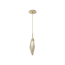 Load image into Gallery viewer, Rock Crystal LED Pendant Light in Gilded Brass/Bronze (Small).
