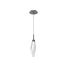 Load image into Gallery viewer, Rock Crystal LED Pendant Light in Graphite/Clear (Small).
