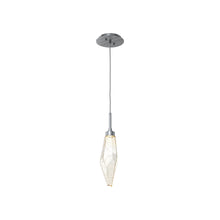 Load image into Gallery viewer, Rock Crystal LED Pendant Light in Gunmetal/Amber (Small).
