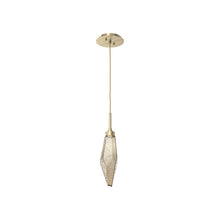 Load image into Gallery viewer, Rock Crystal LED Pendant Light in Heritage Brass/Bronze (Small).
