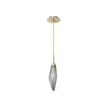 Load image into Gallery viewer, Rock Crystal LED Pendant Light in Heritage Brass/Smoke (Small).
