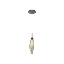 Load image into Gallery viewer, Rock Crystal LED Pendant Light in Matte Black/Bronze (Small).
