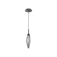 Load image into Gallery viewer, Rock Crystal LED Pendant Light in Matte Black/Smoke (Small).
