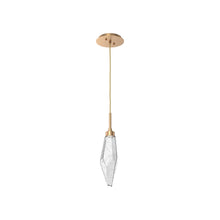 Load image into Gallery viewer, Rock Crystal LED Pendant Light in Novel Brass/Clear (Small).

