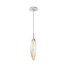 Load image into Gallery viewer, Rock Crystal LED Pendant Light in Beige Silver/Amber (Medium).
