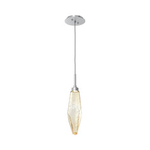 Load image into Gallery viewer, Rock Crystal LED Pendant Light in Classic Silver/Amber (Medium).
