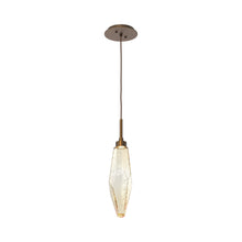 Load image into Gallery viewer, Rock Crystal LED Pendant Light in Flat Bronze/Amber (Medium).
