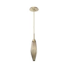 Load image into Gallery viewer, Rock Crystal LED Pendant Light in Gilded Brass/Bronze (Medium).
