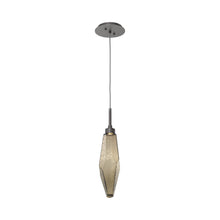 Load image into Gallery viewer, Rock Crystal LED Pendant Light in Graphite/Bronze (Medium).
