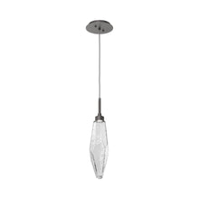 Load image into Gallery viewer, Rock Crystal LED Pendant Light in Graphite/Clear (Medium).
