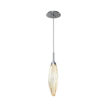 Load image into Gallery viewer, Rock Crystal LED Pendant Light in Gunmetal/Amber (Medium).
