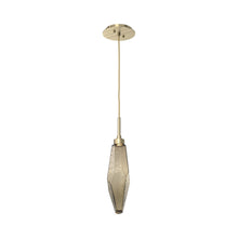 Load image into Gallery viewer, Rock Crystal LED Pendant Light in Heritage Brass/Bronze (Medium).
