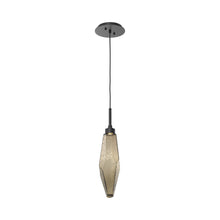 Load image into Gallery viewer, Rock Crystal LED Pendant Light in Matte Black/Bronze (Medium).
