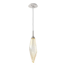 Load image into Gallery viewer, Rock Crystal LED Pendant Light in Beige Silver/Amber (Large).
