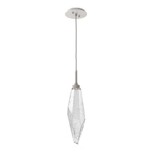 Load image into Gallery viewer, Rock Crystal LED Pendant Light in Beige Silver/Clear (Large).
