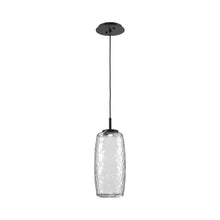 Load image into Gallery viewer, Vessel LED Pendant Light in Matte Black/Clear.
