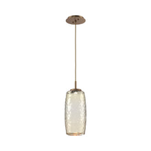 Load image into Gallery viewer, Vessel LED Pendant Light in Novel Brass/Amber.
