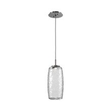 Load image into Gallery viewer, Vessel LED Pendant Light in Satin Nickel/Clear.
