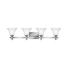 Load image into Gallery viewer, Abbie Bath Vanity Light in Brushed Nickel (4-Light).
