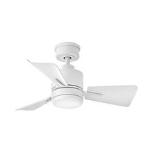 Load image into Gallery viewer, Atom LED Ceiling Fan in Matte White.
