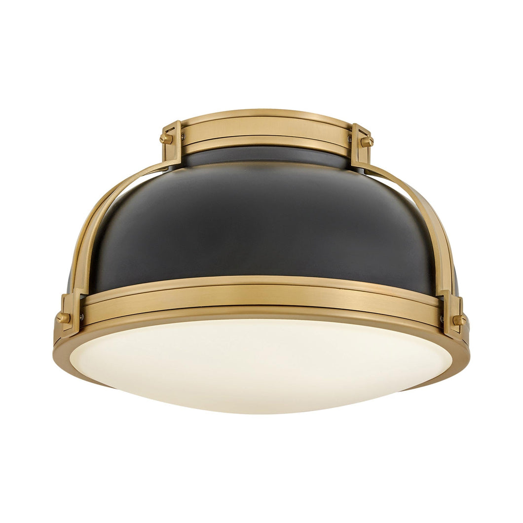 Barton Flush Mount Ceiling Light in Black.