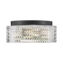 Load image into Gallery viewer, Elle Flush Mount Ceiling Light in Black.
