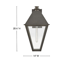 Load image into Gallery viewer, Endsley Outdoor Single Wall Light - line drawing.
