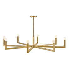Load image into Gallery viewer, Ezra Chandelier in Heritage Brass (50-Inch).
