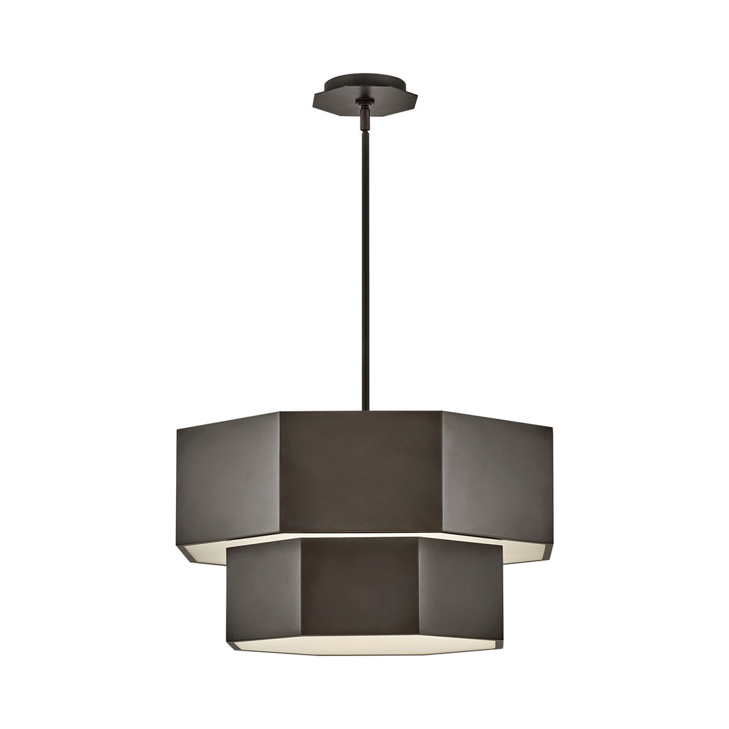 Facet Chandelier in Black Oxide.