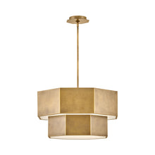 Load image into Gallery viewer, Facet Chandelier in Heritage Brass.
