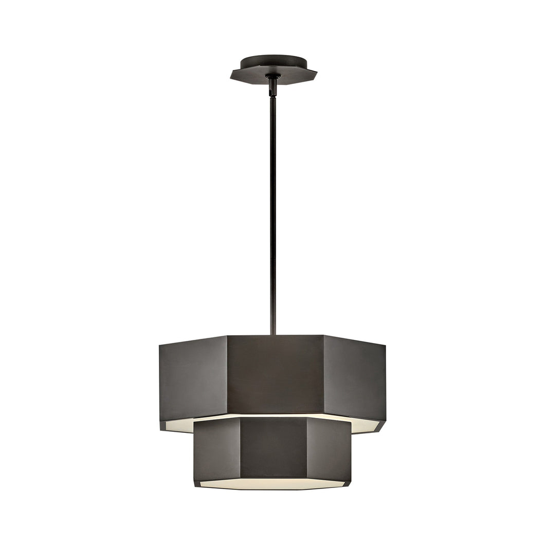 Facet Flush Mount Ceiling Light in Black Oxide.