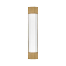 Load image into Gallery viewer, Facet LED Wall Light in Heritage Brass.

