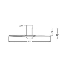 Load image into Gallery viewer, Facet LED Ceiling Fan - line drawing.
