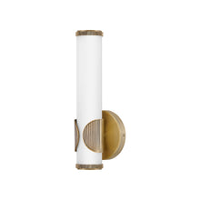 Load image into Gallery viewer, Femi LED Bath Vanity Light in Lacquered Brass (Medium).
