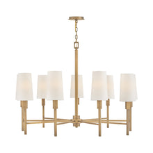 Load image into Gallery viewer, Fenwick Chandelier in Heritage Brass (Large).
