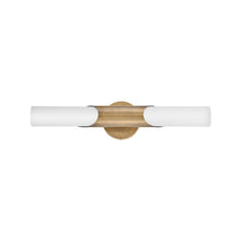 Load image into Gallery viewer, Grace LED Bath Vanity Light in Textured Heritage Brass (Medium).
