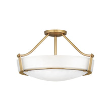 Load image into Gallery viewer, Hathaway Semi Flush Mount Ceiling Light in Heritage Brass (20.75-Inch).
