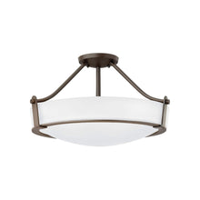 Load image into Gallery viewer, Hathaway Semi Flush Mount Ceiling Light in Olde Bronze (20.75-Inch).
