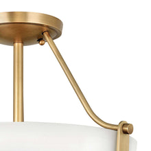 Load image into Gallery viewer, Hathaway Semi Flush Mount Ceiling Light in Detail.
