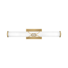 Load image into Gallery viewer, Kitts LED Bath Vanity Light in Lacquered Brass.

