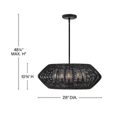 Load image into Gallery viewer, Luca Outdoor Chandelier - line drawing.
