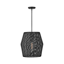 Load image into Gallery viewer, Luca Drum Pendant Light in Black (1-Light).
