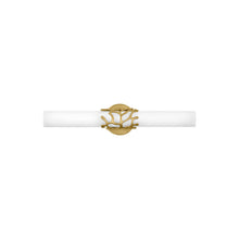 Load image into Gallery viewer, Lyra LED Bath Vanity Light in Light Brass (Medium).
