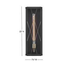 Load image into Gallery viewer, Monte Outdoor Single Wall Light - line drawing.
