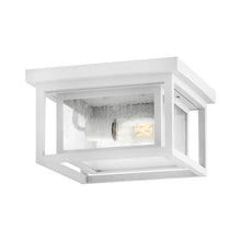 Load image into Gallery viewer, Republic Outdoor Flush Mount Ceiling Light in Textured White.
