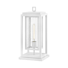 Load image into Gallery viewer, Republic Outdoor Pier Mount Light in Textured White (Bulb Included).
