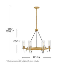 Load image into Gallery viewer, Ryden Chandelier - line drawing.
