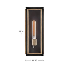 Load image into Gallery viewer, Shaw Outdoor Wall Light - line drawing.
